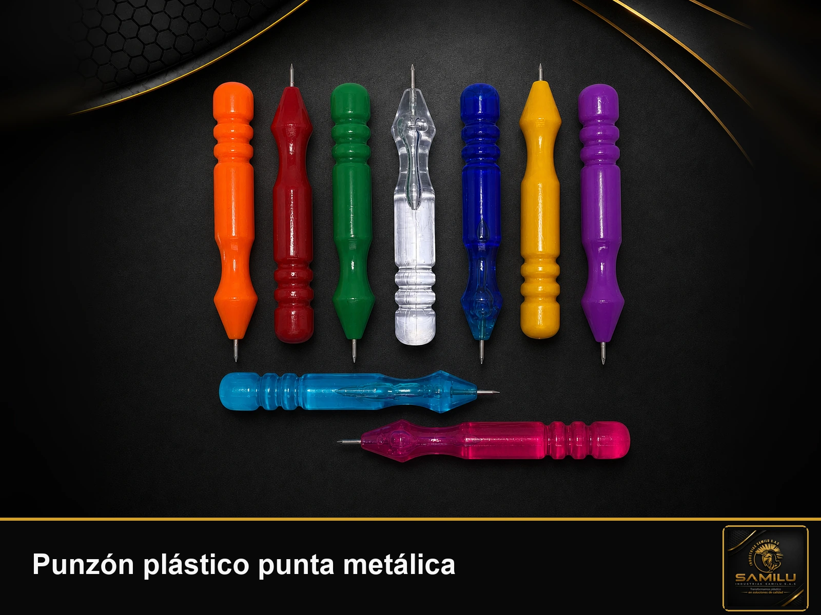 Producto Punzón plástico con punta metálica fabricado por Industrias Samilu